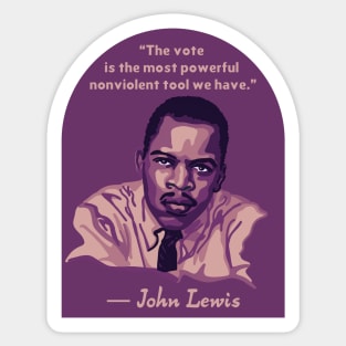 John Lewis Portrait and Quote Sticker